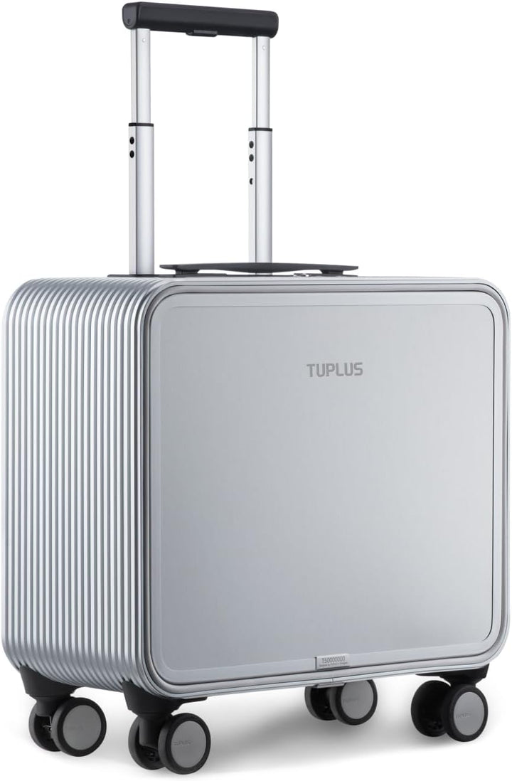 TUPLUS Koffer Aluminium Trolley Rollkoffer mit 4 Rollen Reisekoffer Handgepäck Hartschalenkoffer mit