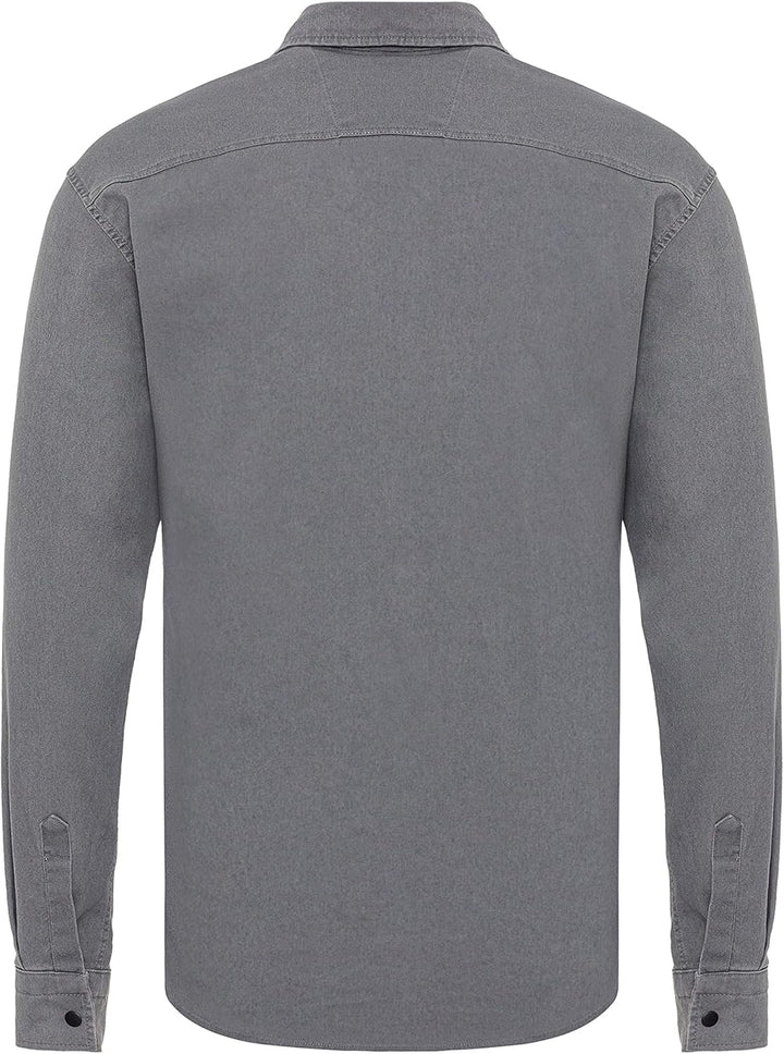 Redbridge Premium Denim Hemd Jeanshemd Baumwolle Casual S Grau, S Grau