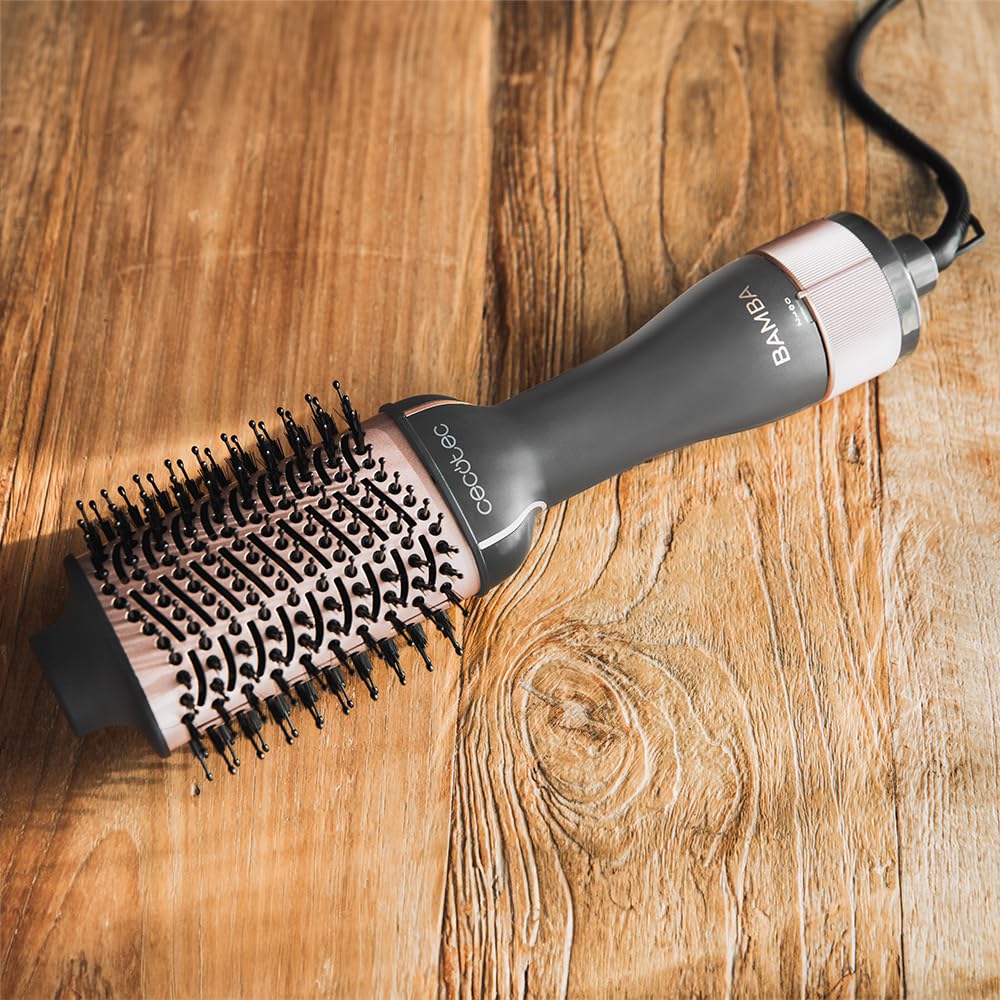 Cecotec Heissluftbürste Bamba CeramicCare Single. 1200W, One Step Design, 2-in-1, Ultrasanftes Gleit