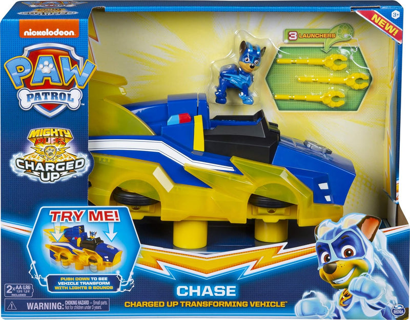 PAW Patrol 6055932 Chases Mighty Pups Charged Up Deluxe Verwandlungs-Fahrzeug