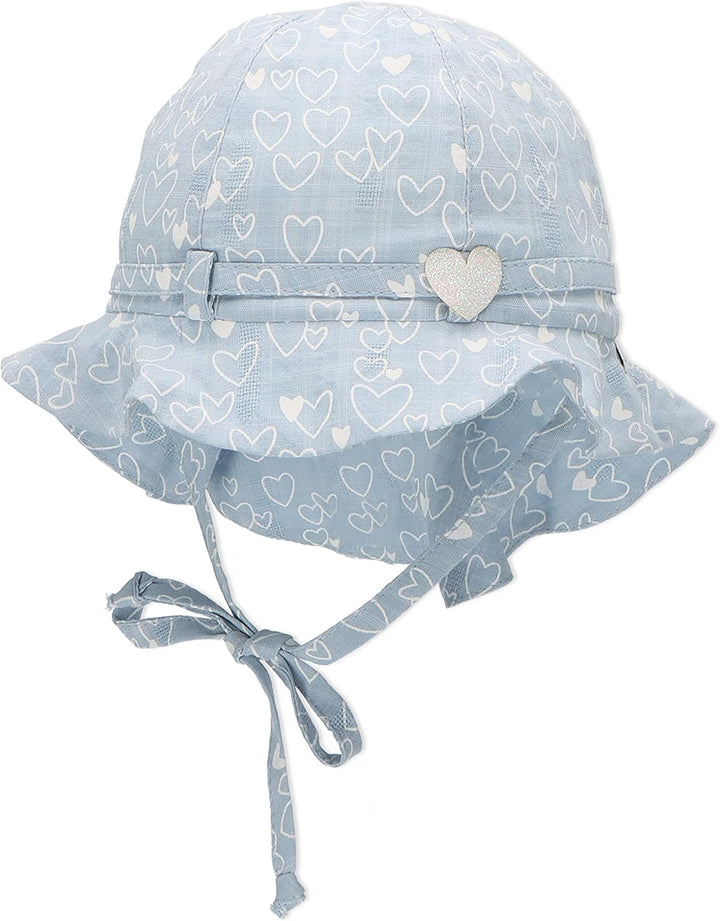 Sterntaler Mädchen Hut Sonnenhut Herzis 43 hellblau, 43 hellblau