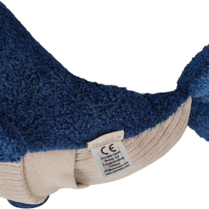 Sterntaler Handpuppe Wal aus weichem Flausch, Kinder- und Babyspielzeug, wattiert mit Polyesterwatte