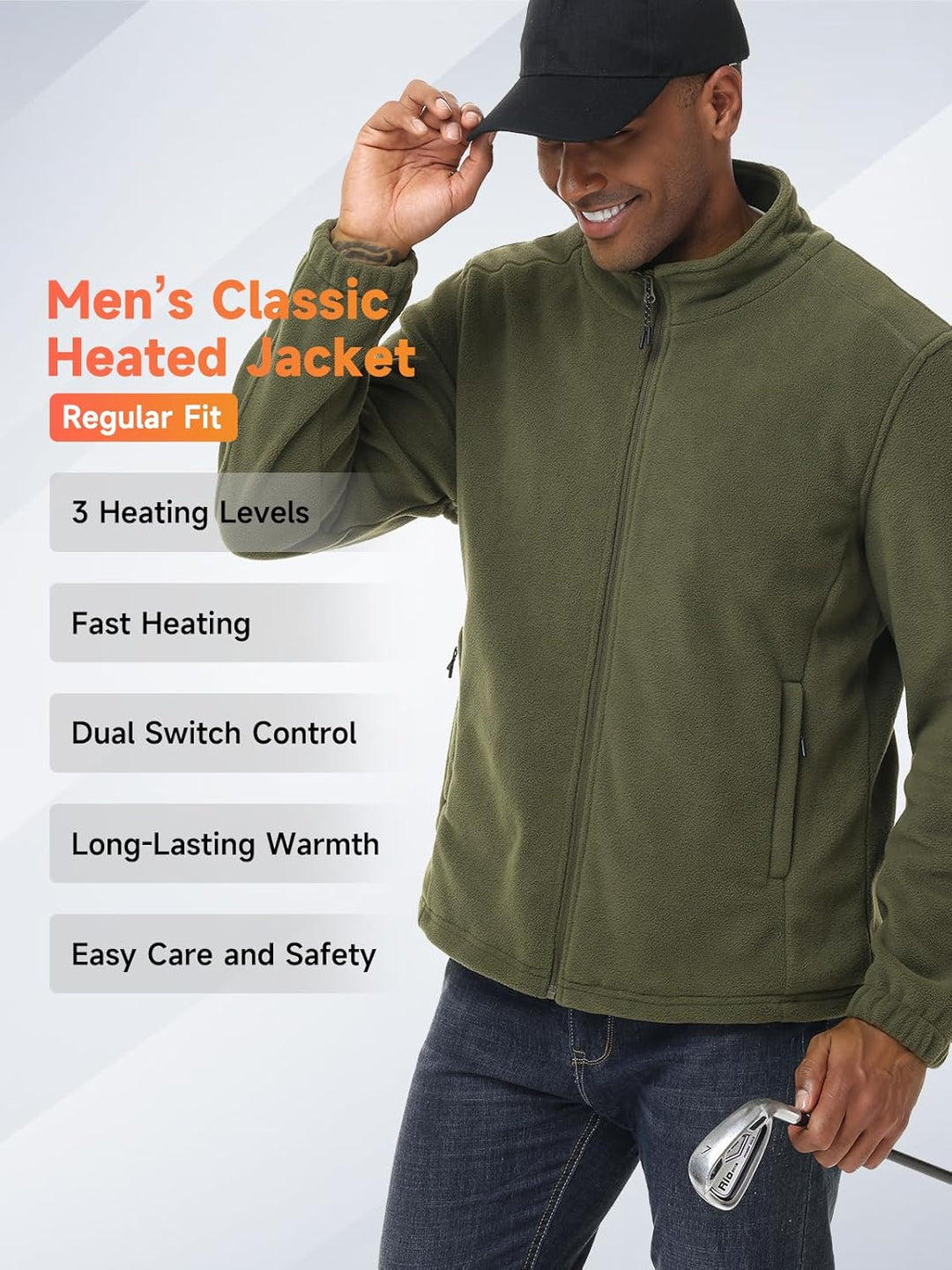 LABEWVI Beheizbare Weste, Heizweste für Damen Herren, Beheizte Jacke mit 10000mAh Powerbank, C1 Pola