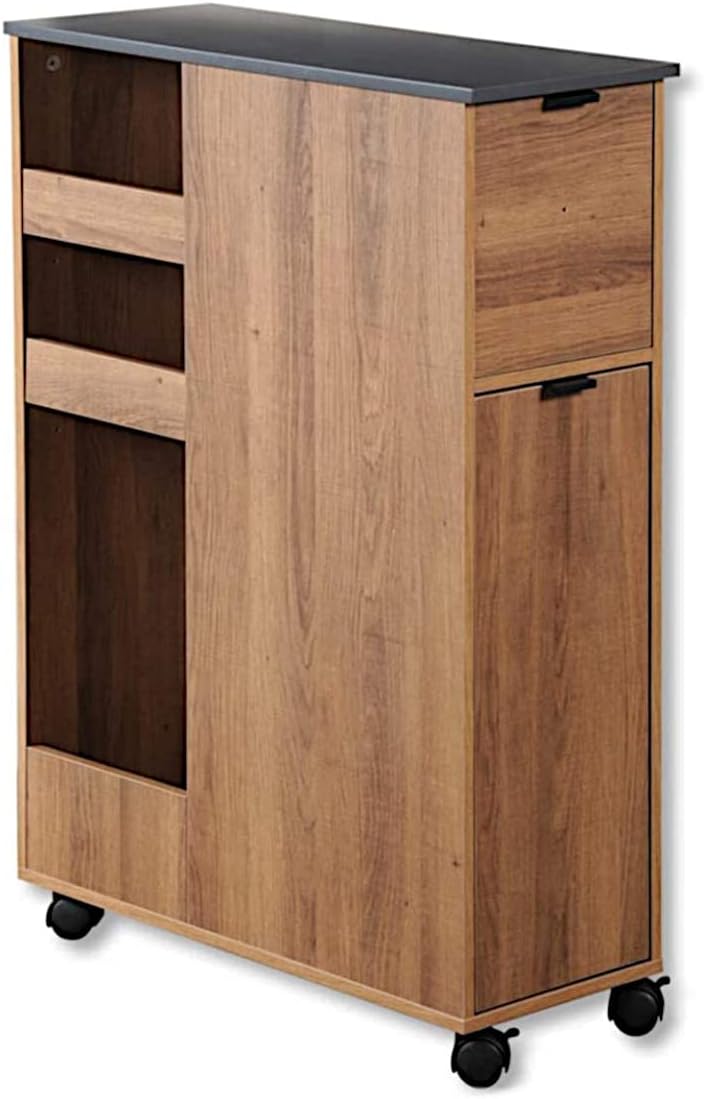 KESPER Nischenregal 24851-13 Spanplatte Holzdekor mit Lenkrollen/Servierwagen