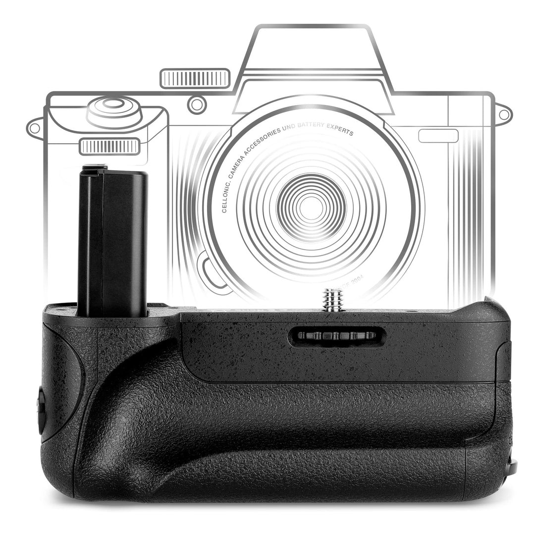 CELLONIC® Batteriegriff BG-3D für Sony Alpha 6000, Alpha 6400 Akkugriff für NP-FW50 Battery Grip - K