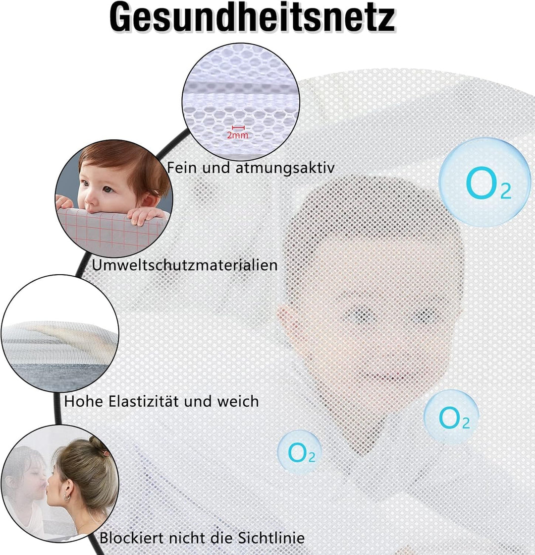 Froadp Rausfallschutz Baby Bettgitter 180cm Schutzgeländer, Höhenverstellbar Kinderbettgitter mit Do