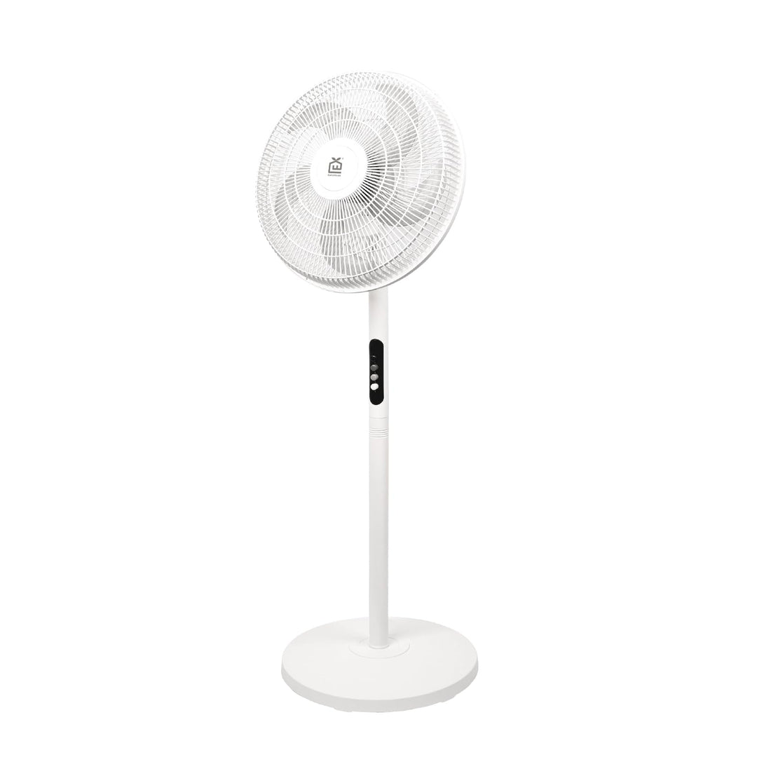 EXTRASTAR 16 Zoll Standventilator 50W, 3 Windstufen, 70° Oszillation & 10° Neigung, 5 PP Lüfterblätt