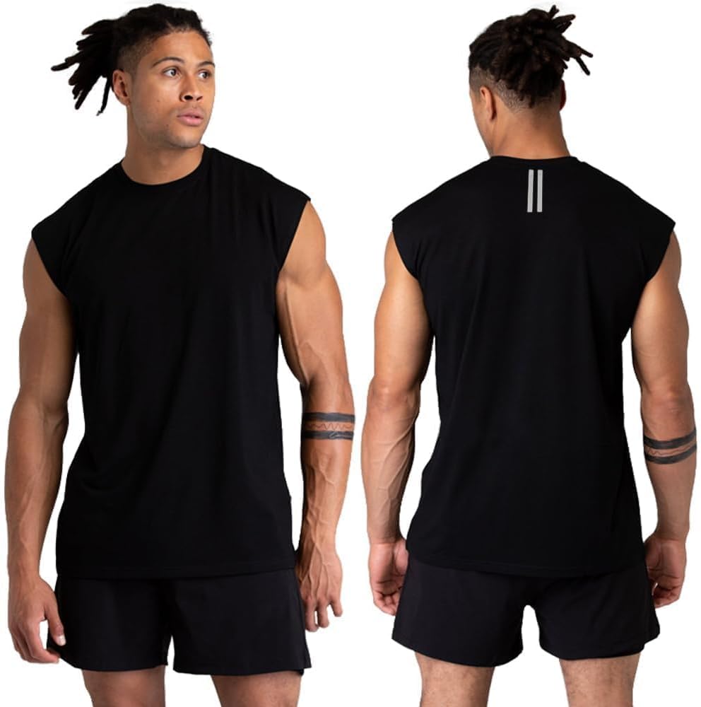 1, 3 or 5er Pack Mens Cotton Gym Tank Tops Workout ärmellose Shirts Athletic Muscle Tank Training Bo