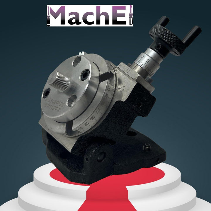 MachEl 7,6 cm neigbarer Drehtisch mit 65 mm selbstzentrierendem 3-Backenfutter, Rückplatte und T-Mut