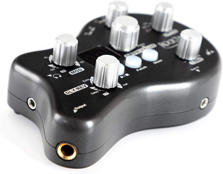 Rocktile GP-10 Gitarren Multieffekt Gerät/Kopfhörer-Verstärker Amp (8-Effekttypen und Drum-Loop Play