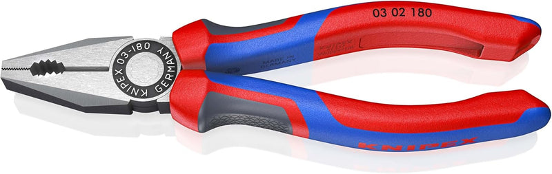 KNIPEX 03 02 180 Kombizange mit Comfort-Griffen schwarz atramentiert 180 mm 180 mm atramentiert Mit