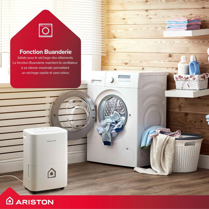 Ariston Deos 16s Wi Fi Tragbarer Luftentfeuchter, 430W, 16 Liter/Tag, Weiss 16 Litri Wi-Fi, 16 Litri