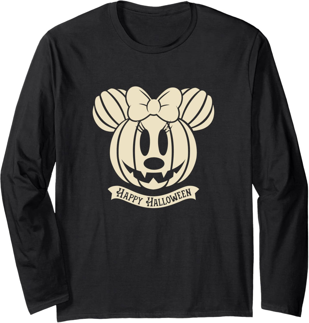 Disney Minnie Mouse Pumpkin Happy Halloween Langarmshirt