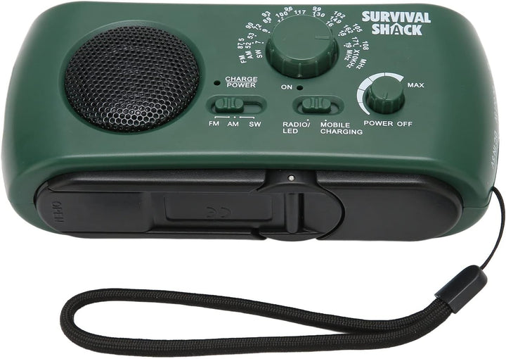 Ejoyous Kurbelradio mit Solar und LED Taschenlampe, Notfallradio Tragbares Radio mit Handkurbel AM/F