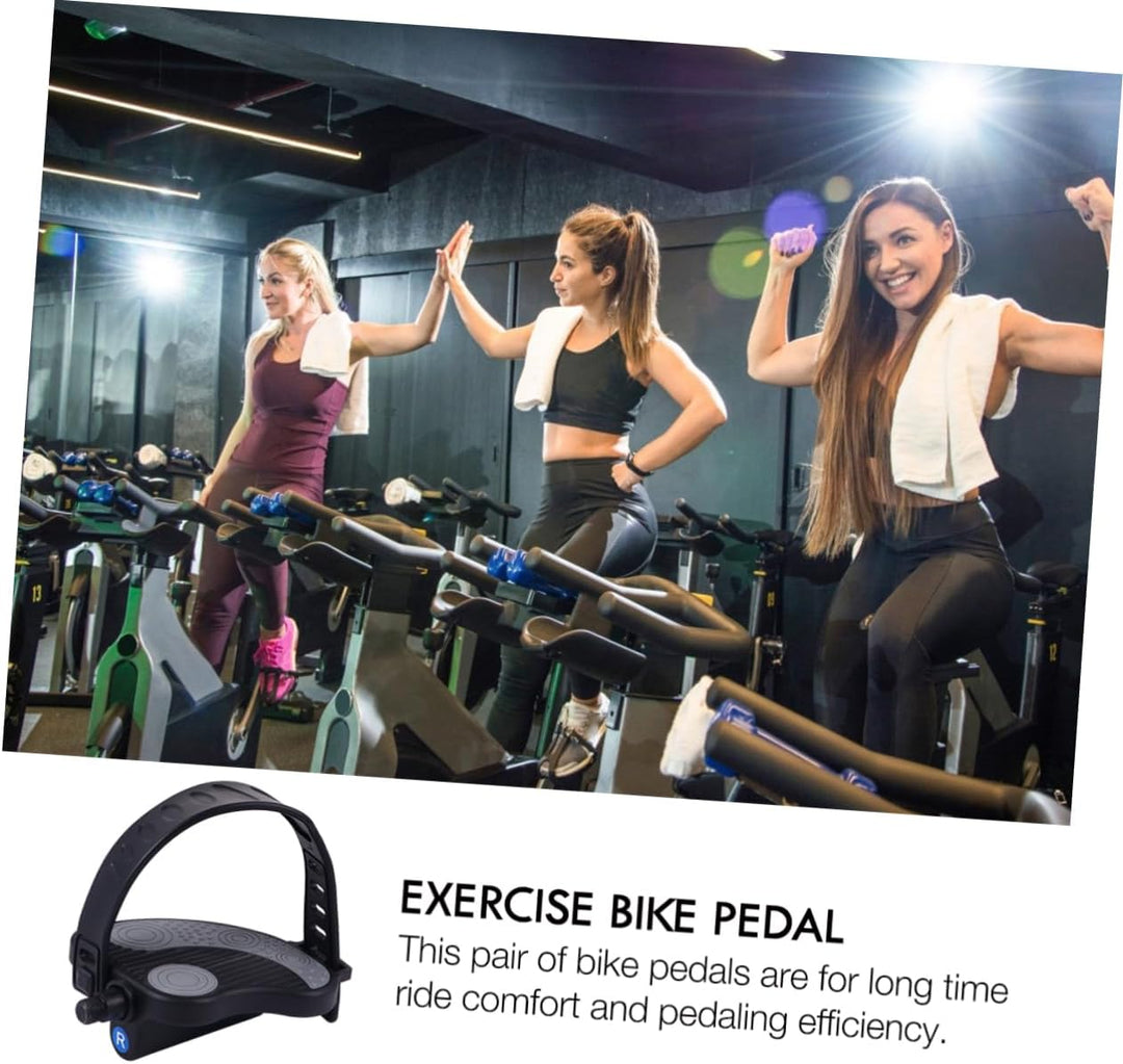 BESPORTBLE 1 Paar Pedale Fusspedaltrainer Heimtrainer Flache Form Fussschlaufen Für Heimtrainer Fahr