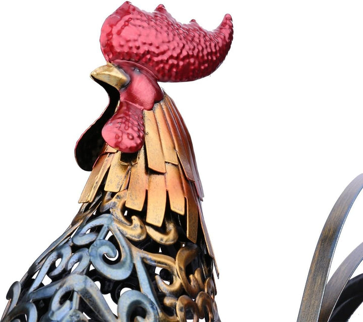 Tooarts Hahn-Skulptur, aus Metall geformt, Deko-Artikel für das Haus