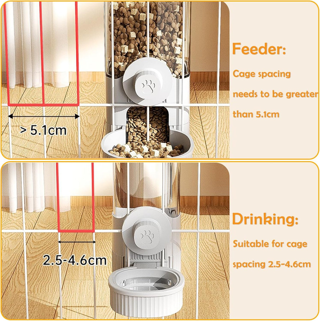 All-in-One Gravity Pet Feeder, Katzenfutter und Wasserspender Set 2 in 1, Hanging Automatic Food Wat