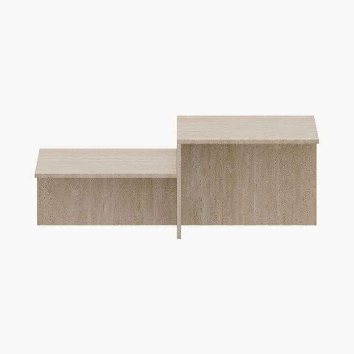 [en.casa] Couchtisch Taniena Wohnzimmertisch mit doppelter Tischplatte eckig Beistelltisch 100 x 55
