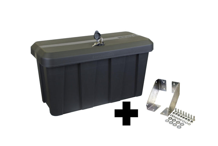 Deichselbox Daken Blackit Lite, Werkzeugkasten, Gurtkiste, Anhängerbox, Staukiste, Daken B24-2 + Mon