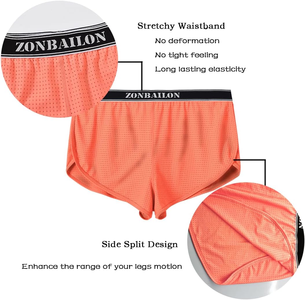 BIATWOWR Herren Transparent Sexy Boxershorts Männer Atmungsaktiv Bequem Unterhose Seitlichem Schlitz