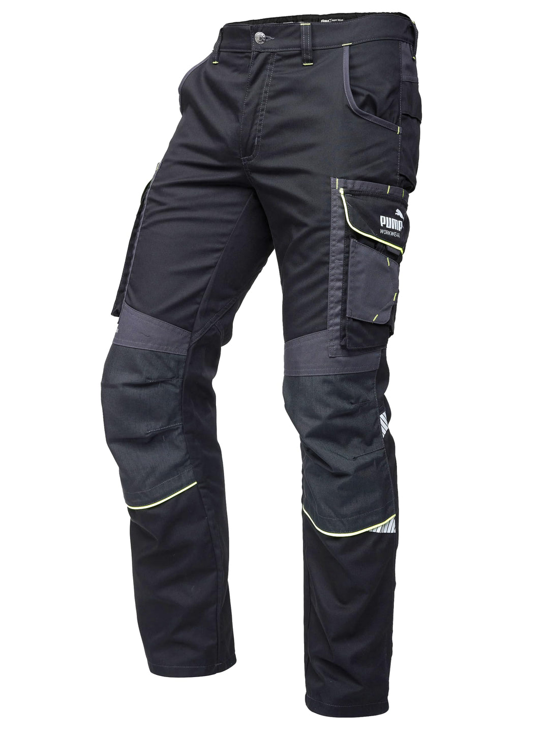 PUMA WORK WEAR Premium Arbeitshose mit vielen Taschen und extra verstärktem Nylon Gewebe 44 Schwarz-