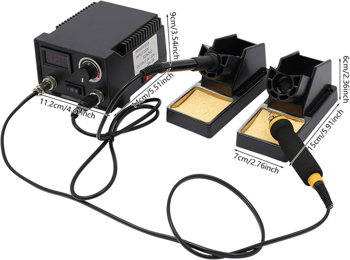 Doppel-Stift-Brenner, 80W, 21 Spitzen, Für Holz & Leder, Schwarz | Repomanda, 80W, 2 Brennstifte, 21