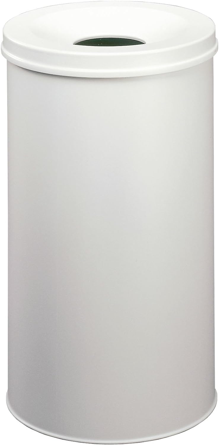 Durable Papierkorb Safe rund, selbstlöschender Deckel, 60 Liter, grau, 330710 grau 60 Liter, grau 60