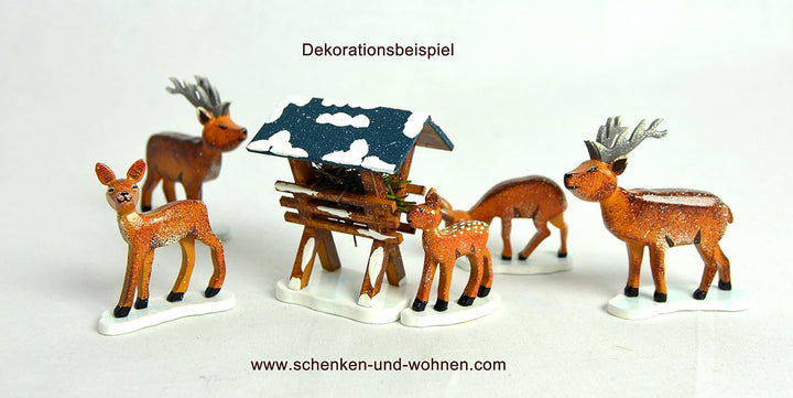 Futterkrippe mit 3 Rehen 7-5-4-3 cm Hubrig