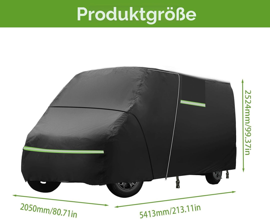 Vollgarage für FIAT Ducato 2006–2024, wasserdichte Wohnmobil-Abdeckung mit seitlichem Tür-Reissversc