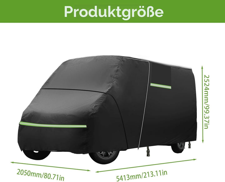 Vollgarage für FIAT Ducato 2006–2024, wasserdichte Wohnmobil-Abdeckung mit seitlichem Tür-Reissversc