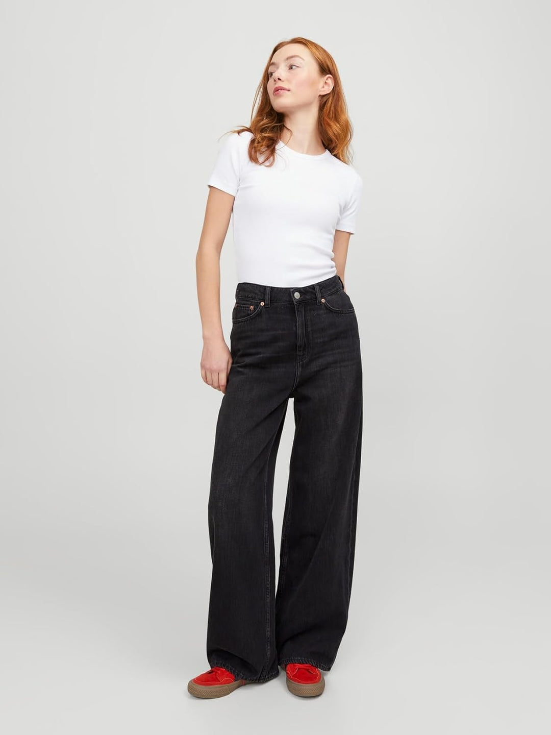 JJXX Female Wide fit Jeans JXTOKYO Wide HW CR6015 26W / 30L Black Denim, 26W / 30L Black Denim