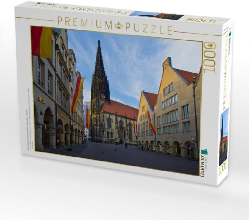 CALVENDO Puzzle Die St. Lamberti-Kirche am Prinzipalmarkt in Münster 1000 Teile Lege-Grösse 64 x 48