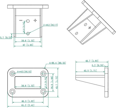 HISports Bedienfeld zur Installation EEE0151185,11060,4815,4 Stück 50 A Einbaubügel für Anderson-Ste