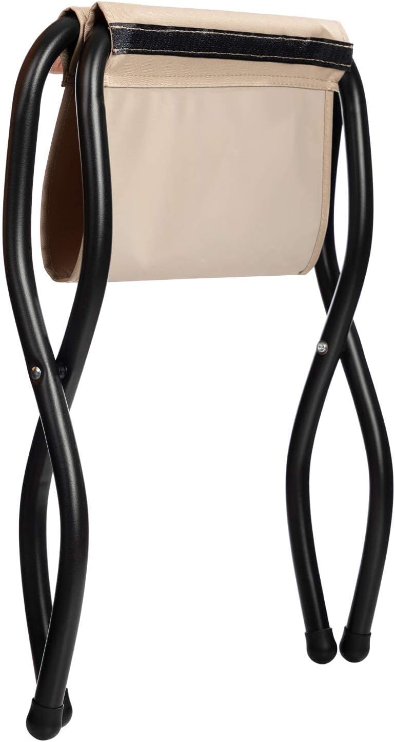 HollyHOME Fusshocker Fussstütze Klapphocker, Faltbar Sitzhocker mit Metallbeinen, Abnehmbar Gepolste