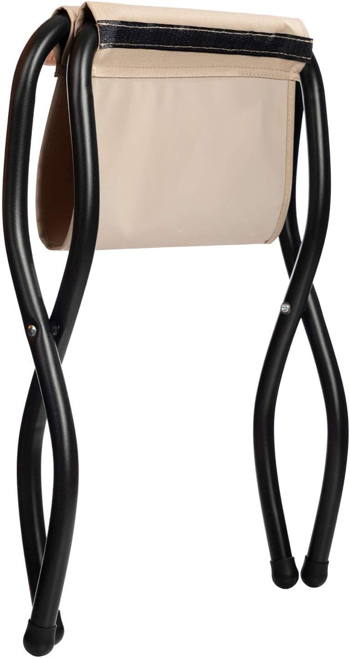 HollyHOME Fusshocker Fussstütze Klapphocker, Faltbar Sitzhocker mit Metallbeinen, Abnehmbar Gepolste