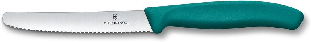 Victorinox Swiss Classic Gemüsemesser Set, 2-teilig, Gerade Klinge und Wellenschliff, Rostfreier Sta