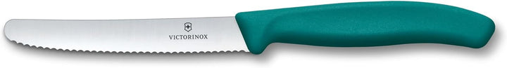 Victorinox Swiss Classic Gemüsemesser Set, 2-teilig, Gerade Klinge und Wellenschliff, Rostfreier Sta