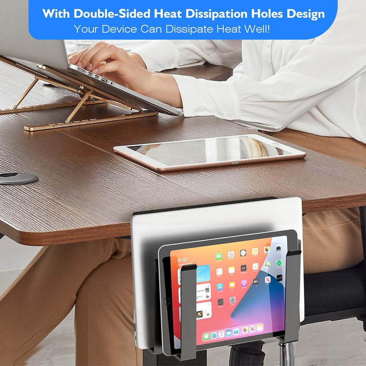 Verstellbare Schreibtischseitenlaptop-Halterung, Laptop Ständer Vertikal, Laptop Halterung Ohne Bohr