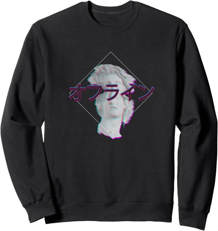 Retrowave-Synthwave-Dampfwelle Japanischer Glitch Sweatshirt