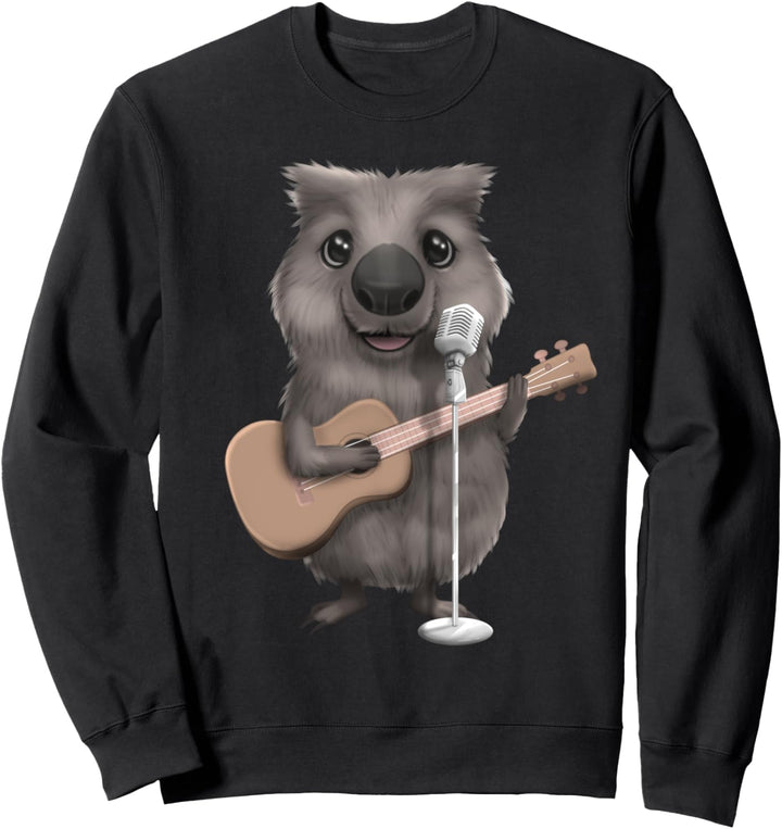 Wombat Singing Guitar Player Musician Music Guitarist Cute Sweatshirt