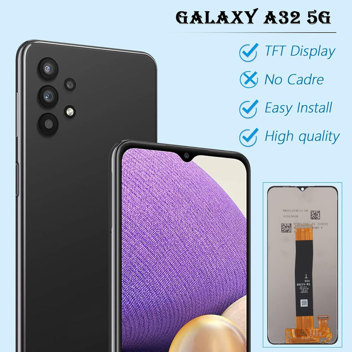 YHX-OU 6,5 Zoll Display für Samsung Galaxy A32 5G SM-A326B SM-A326BR LCD-Bildschirm, Touchscreen, Mo