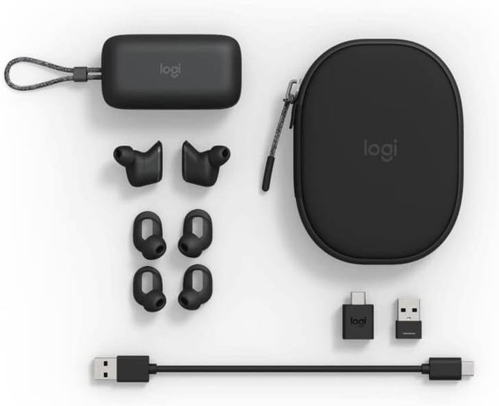 AusinÄ—s LOGITECH Zone True BelaidÄ—s - Graphite - 2.4GHZ/BT - PLUGC