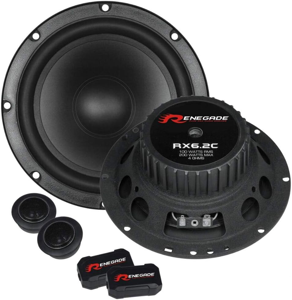 RENEGADE RX6.2C 2-Wege-System-kit 6,5" 165 mm 16,50 cm Durchmesser 100 watt rms 200 watt max tieftön