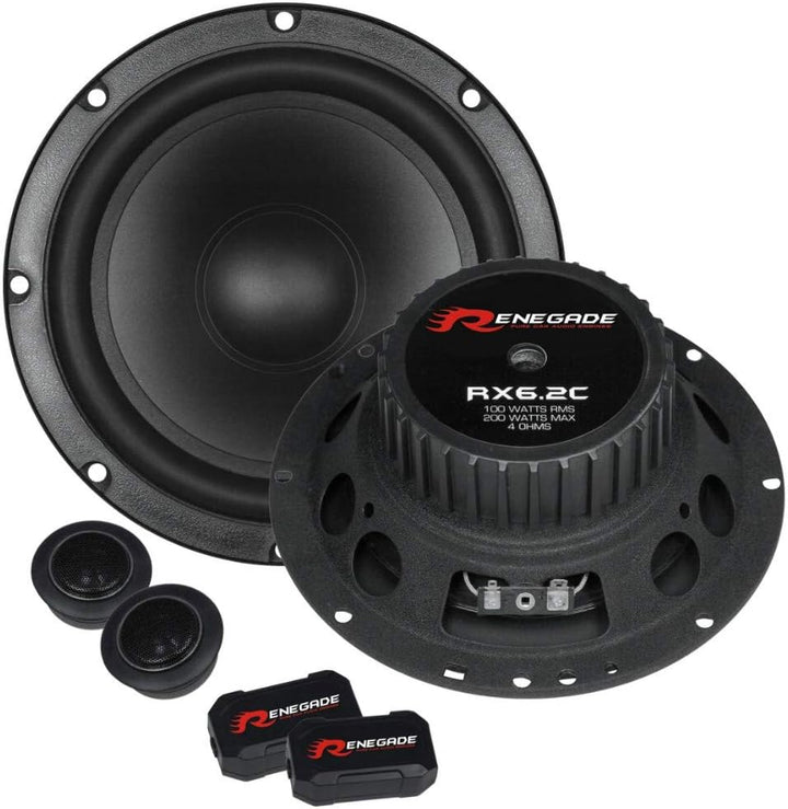 RENEGADE RX6.2C 2-Wege-System-kit 6,5" 165 mm 16,50 cm Durchmesser 100 watt rms 200 watt max tieftön