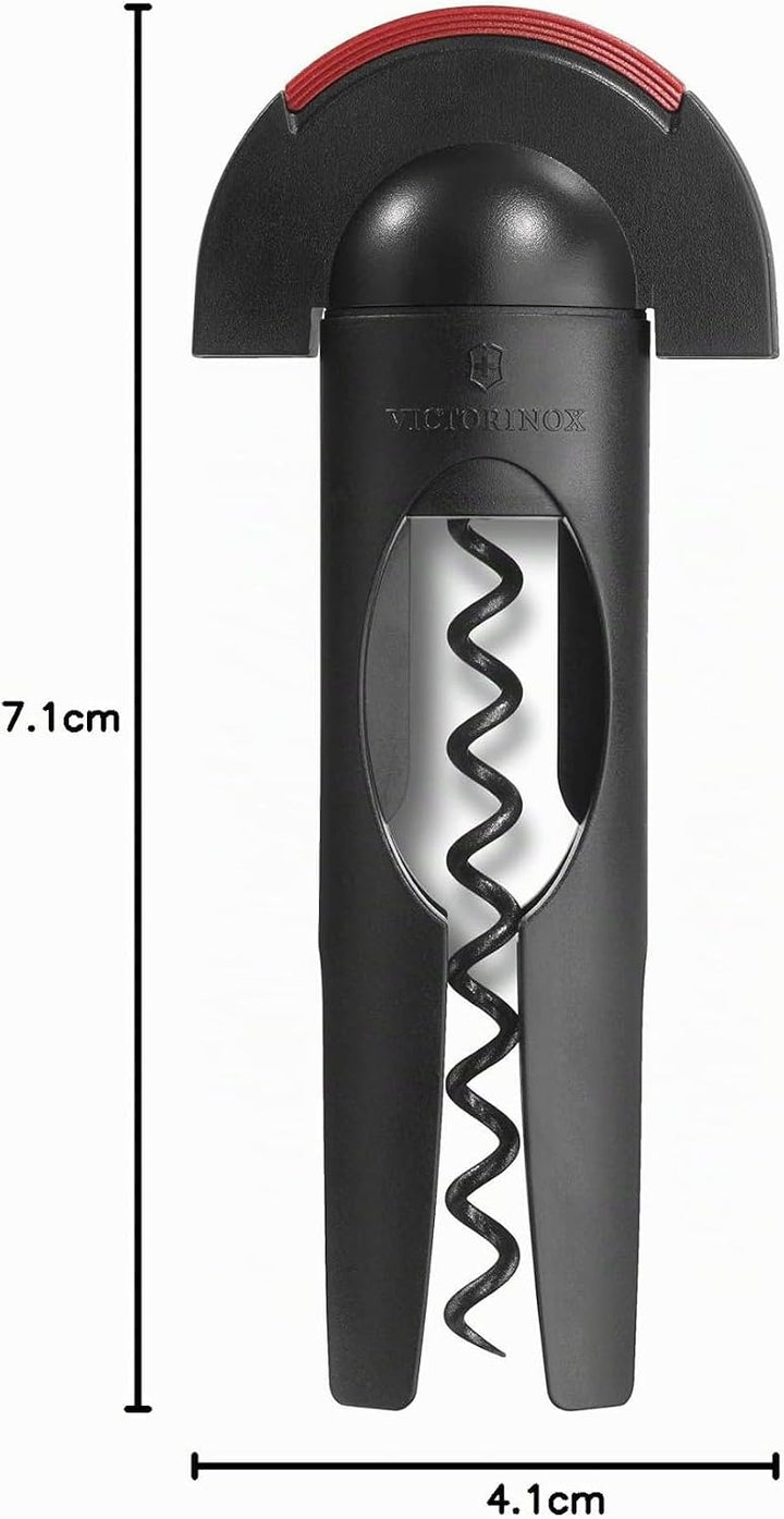 Victorinox Korkenzieher mit Kapselschneider, Robuster Kunststoffgriff, Swiss Made STANDARD Schwarz,