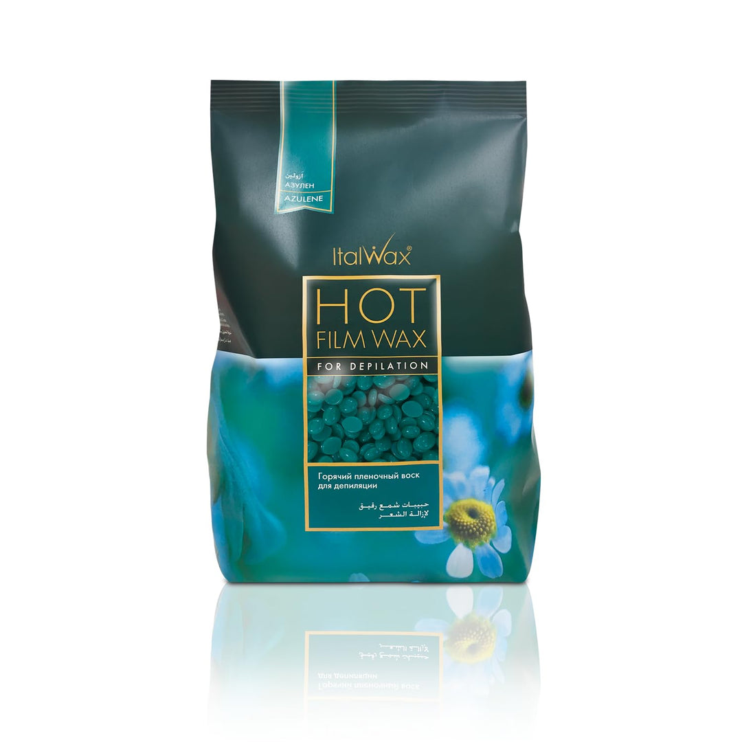 Italwax Azulene – 1Kg - Waxing Perlen für Haarentfernung - Natürliche Formulierung für alle Hauttype