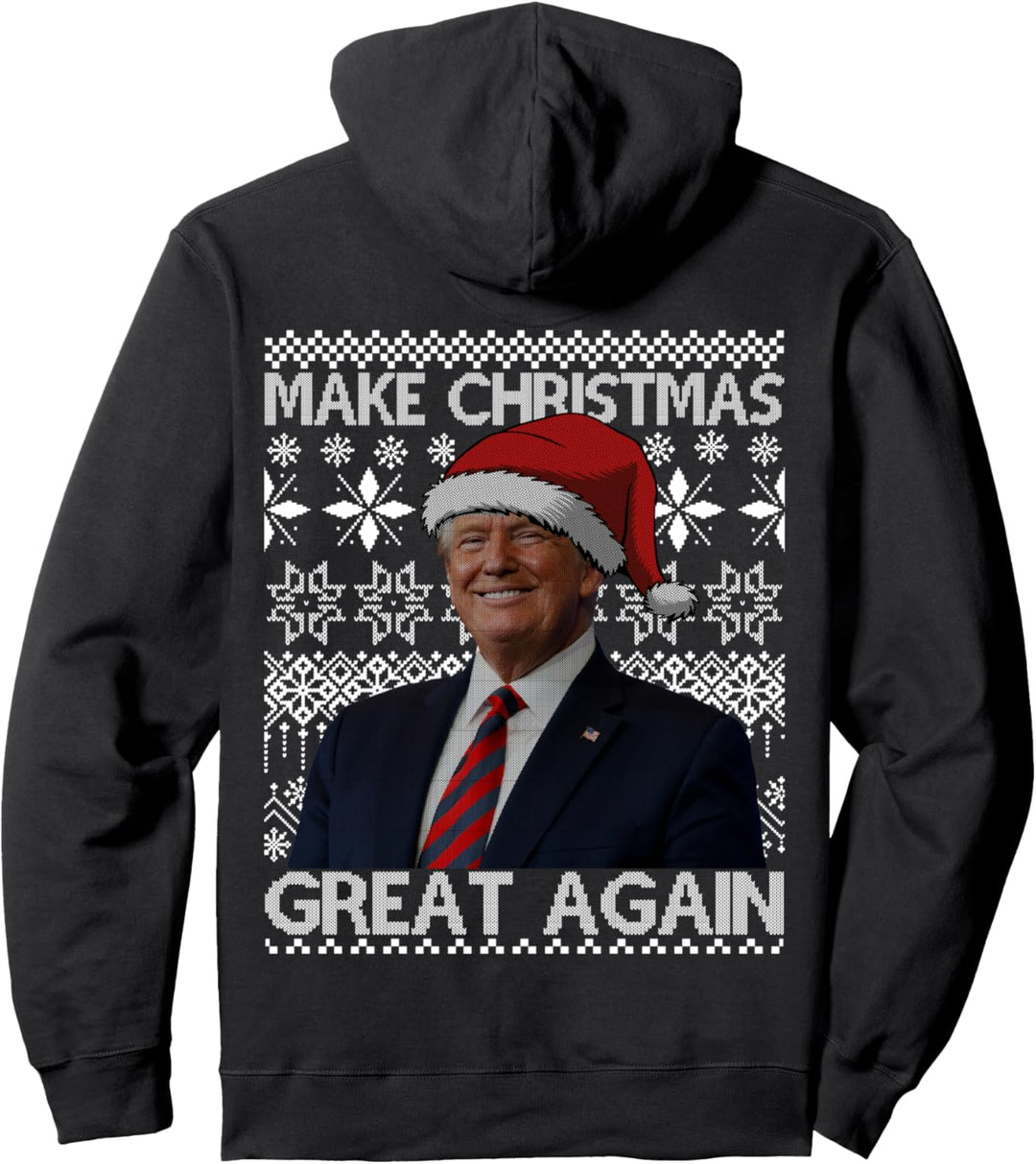 Make Christmas Great Again Santa Trump Familie Ugly Sweater Pullover Hoodie
