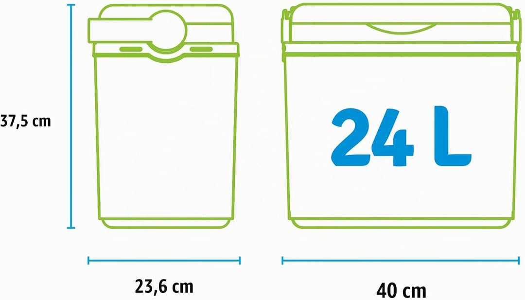 Vorteils-Pack: 24 L Kühlbox | Passive Kühlbox | Kühltaschen inklusive 2 x 400 ml Kühlakkus aus Kunst