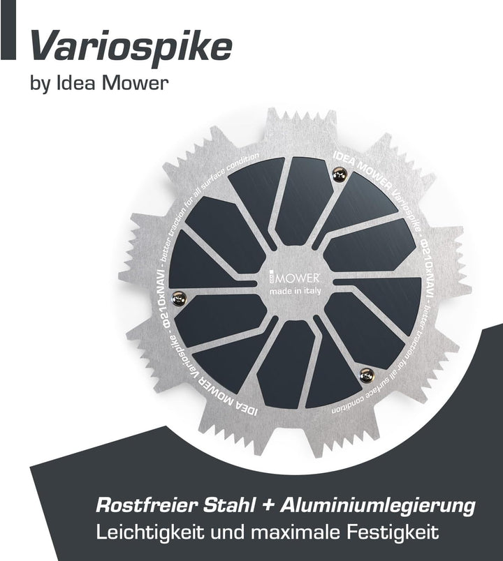 Idea Mower Variospike Mähroboter Spikes Kompatibel mit Navimow Segway H-Serie Aus Edelstahl und Alum