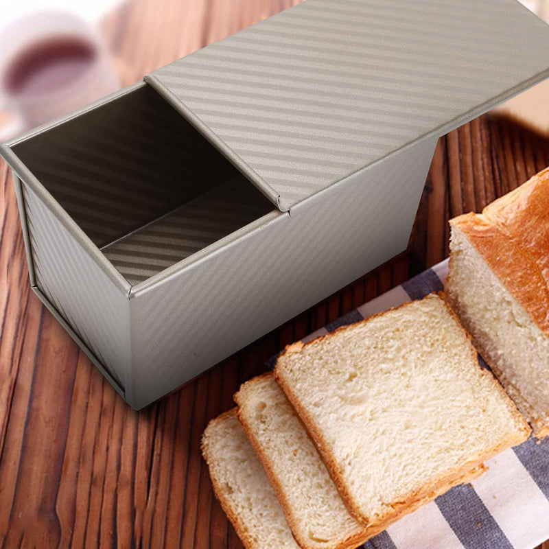Backform mit Deckel, Toastbrotform Brotbackform Kohlenstoffstahl Brot Kuchen Backen Rechteck Laib Pa